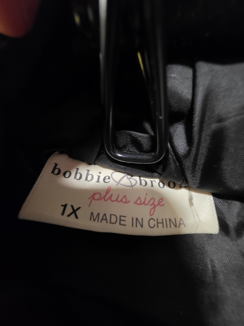 Bobbie Brooks Plus Black Quilted Puffer Vest 1X Full Zip Mock Neck - Picture 4 of 5